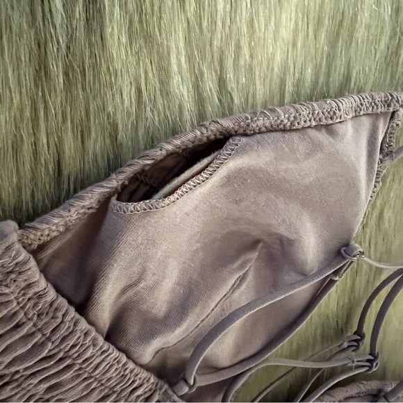 PINK by VICTORIA’S SECRET Deep Lilac Lavender Smocked Triangle Bralette S - Picture 7 of 8